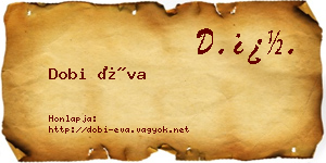 Dobi Éva névjegykártya
